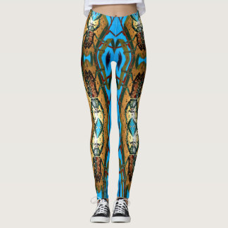 Super vibrant scarab beetle design leggings