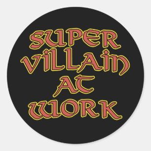 Super Villain at Work Stickers
