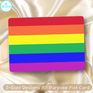 Super Vivid Vibrant Colours LGBT Pride Rainbow Fla Card