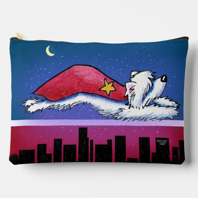 Super Westie Dog KiniArt Accessory Pouch (Front)