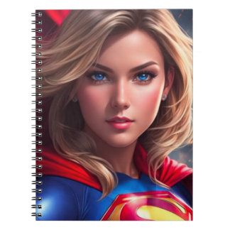 Super women comic cover notebook