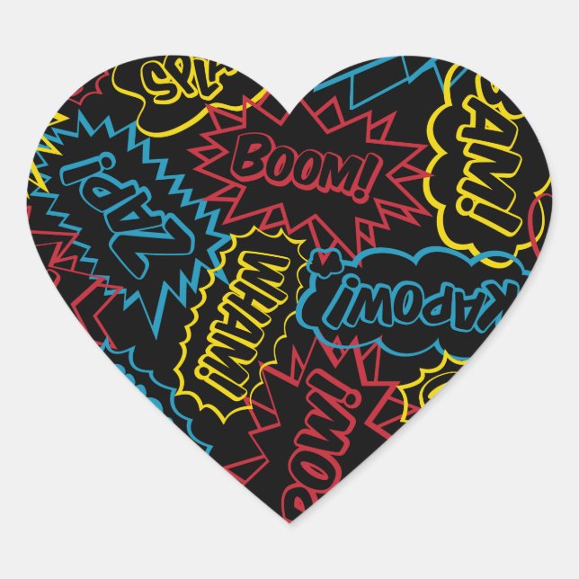 Super Words! Heart Sticker (Front)