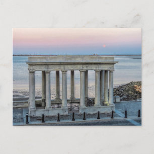 Super Worm Moon Plymouth MA postcard