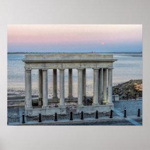 Super Worm Moon Plymouth MA Poster