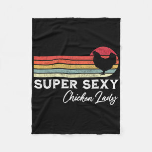 Super Y Chicken Lady Funny Vintage Farmers _1 Fleece Blanket