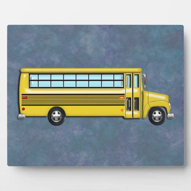 Super Yellow School Bus Plaque (Front)