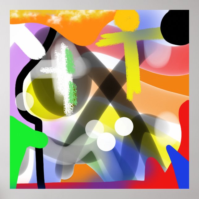 Superastratto - Abstract Colourful Wall Art (Front)