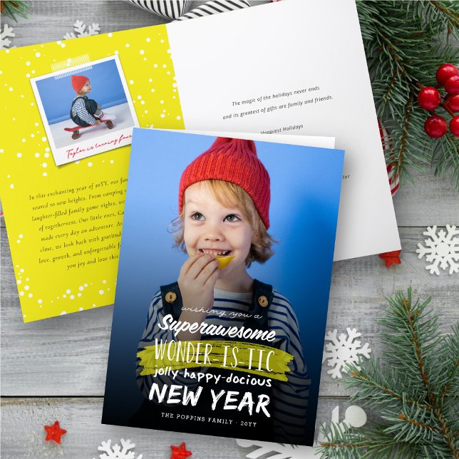 Superawesome Wonderistic Jolly Happydocious Year Holiday Card (Creator Uploaded)