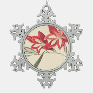 Superb Corn-Flag Snowflake Pewter Christmas Ornament