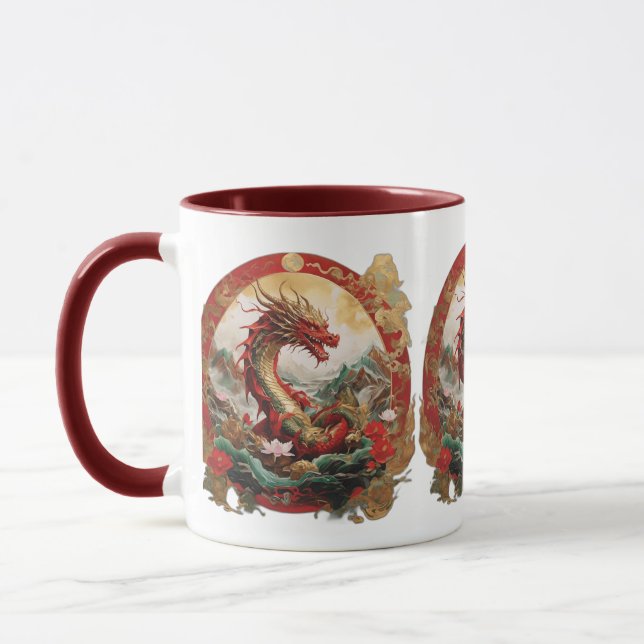 Superb dragon, new year 2024 design mug (Left)