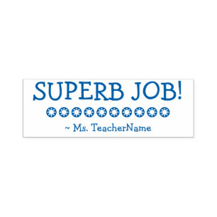 "SUPERB JOB!" Tutor Rubber Stamp
