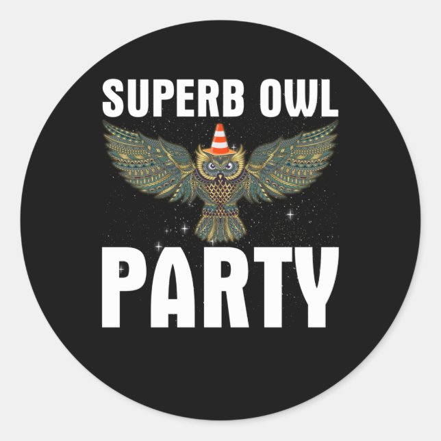 Superb Owl Party What We Do in the Shadows Classic Classic Round Sticker (Front)