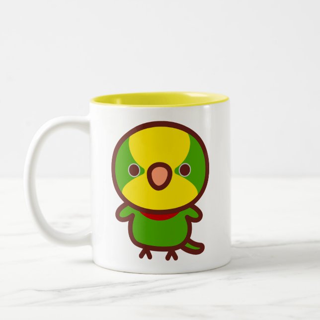 Superb parrot Two-Tone coffee mug (Left)