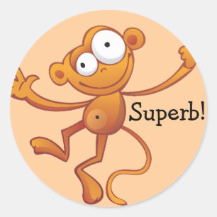 Superb Reward Stickers - Monkey