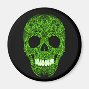 Superb Sugar Skull Dia De Los Muertos Day of the D Magnet