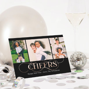 Superb Swirl Happy New Year Photo Card