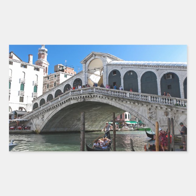 Superb! Ultimate Venice, Rialto, Grand Canal Rectangular Sticker (Front)