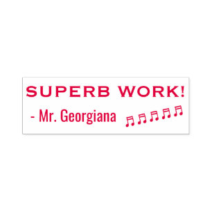 "SUPERB WORK!" Acknowledgement Rubber Stamp