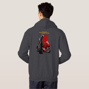 Superbike Racing Maximum Passion Biker Graphic 2 Hoodie