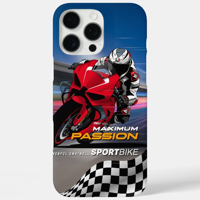 Superbike Racing Maximum Passion Biker Graphic Case-Mate iPhone Case (Back)