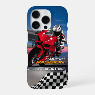 Superbike Racing Maximum Passion Biker Graphic iPhone 16 Pro Case
