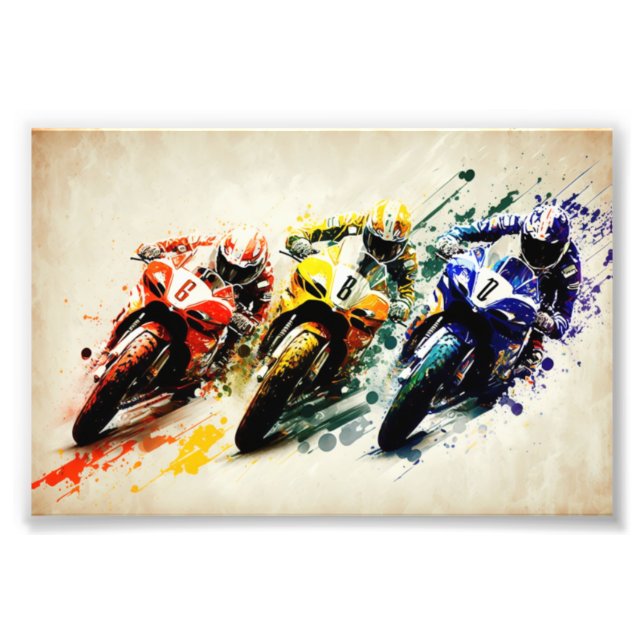 Superbikes, Speedbikes Photo Print (Front)