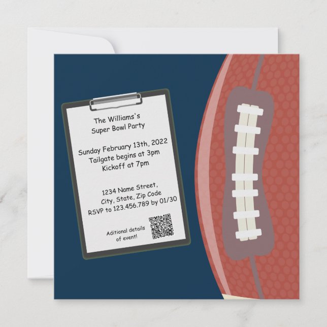 Superbowl Party Invitation (Front)