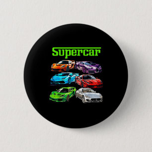 Supercar Cool Car Guy Srts Racing Fan Graphic Men 6 Cm Round Badge
