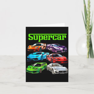 Supercar Cool Car Guy Srts Racing Fan Graphic Men  Card