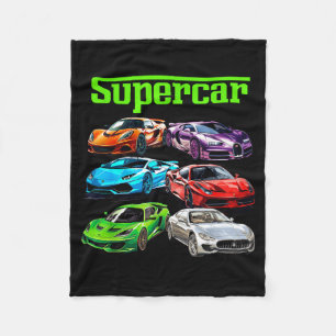 Supercar Cool Car Guy Srts Racing Fan Graphic Men  Fleece Blanket