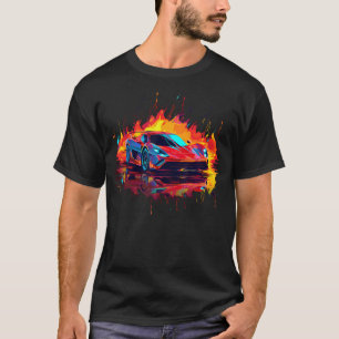 Supercar Exotic Sports Car Concept Poster Style Bo T-Shirt