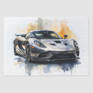 Supercar Racing Car Decoupage Tissue Paper