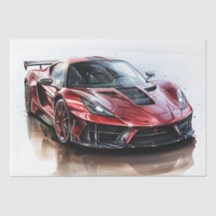 Supercar Racing Car Decoupage Tissue Paper