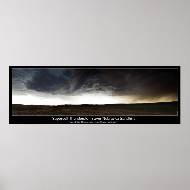 Supercell over Nebraska Sandhills Poster (Front)