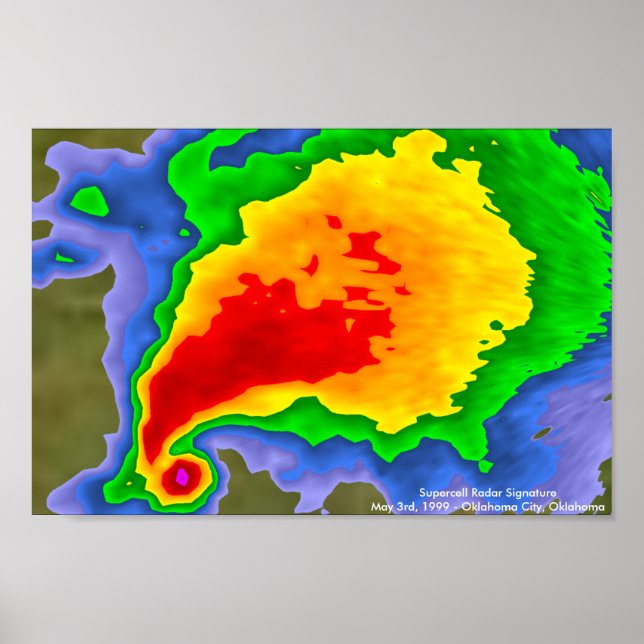 Supercell Radar Signature - "Hook Echo" Poster (Front)