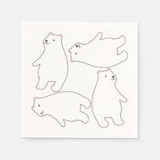Supercool Polar Bear Summer Theme Party Napkin