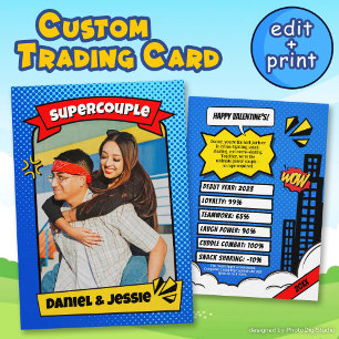 Supercouple Custom Couple Valentines Trading Card