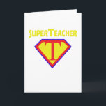 Supercup Superhero Funny Teacher Gift Holiday Card<br><div class="desc">Fun Funny Tee</div>