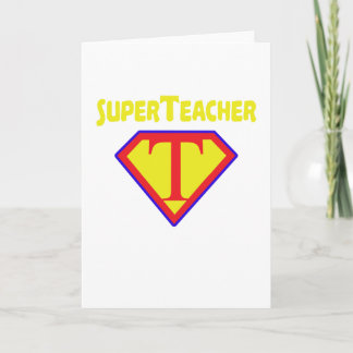Supercup Superhero Funny Teacher Gift Holiday Card