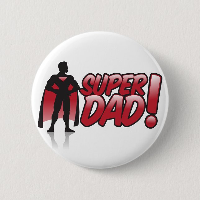 superdad 6 cm round badge (Front)