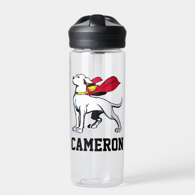 Superdog Krypto  | Add Your Name Water Bottle (Front)