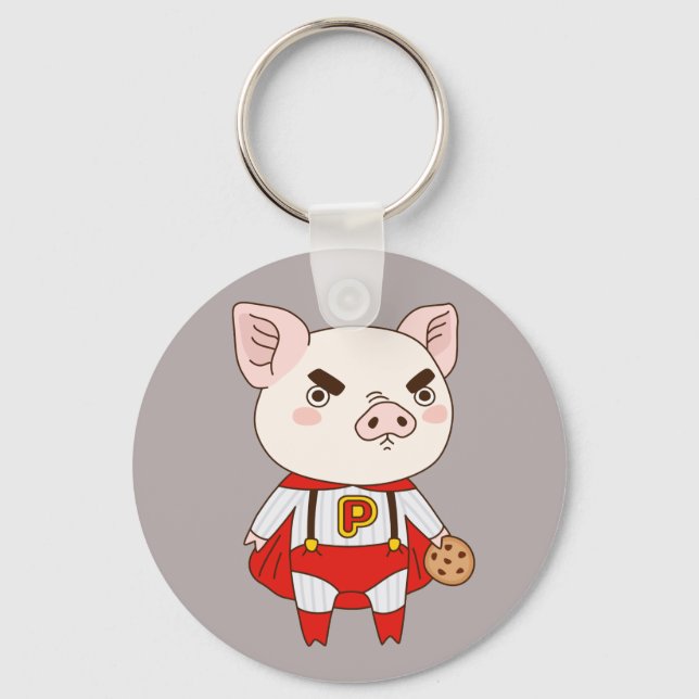 Superduper Piggy Key Ring (Front)