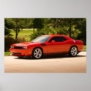 Superficial Dodge Challenger Poster