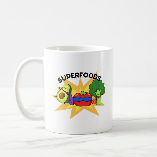 Superfoods Funny Vegetable Pun  Coffee Mug (Left)