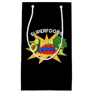 Superfoods Funny Vegetable Pun Dark BG Small Gift Bag