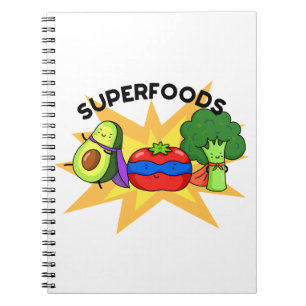 Superfoods Funny Vegetable Pun Notebook