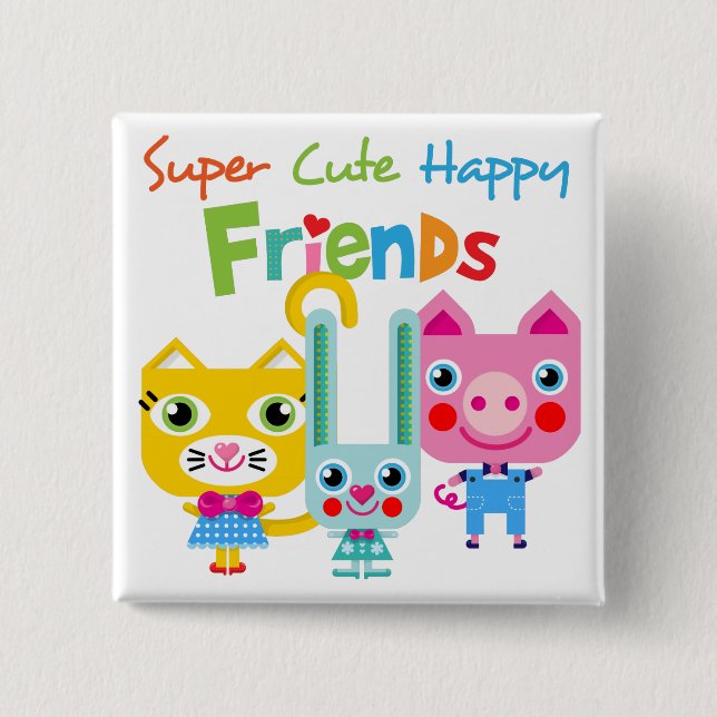 superfriends.png 15 cm square badge (Front)