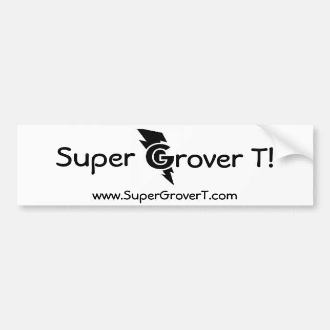 Superg, Super, rover T!, www.SuperGroverT.com Bumper Sticker (Front)