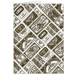 Supergirl Admit One Pattern Brown