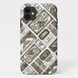 Supergirl Admit One Pattern Brown iPhone 11 Case